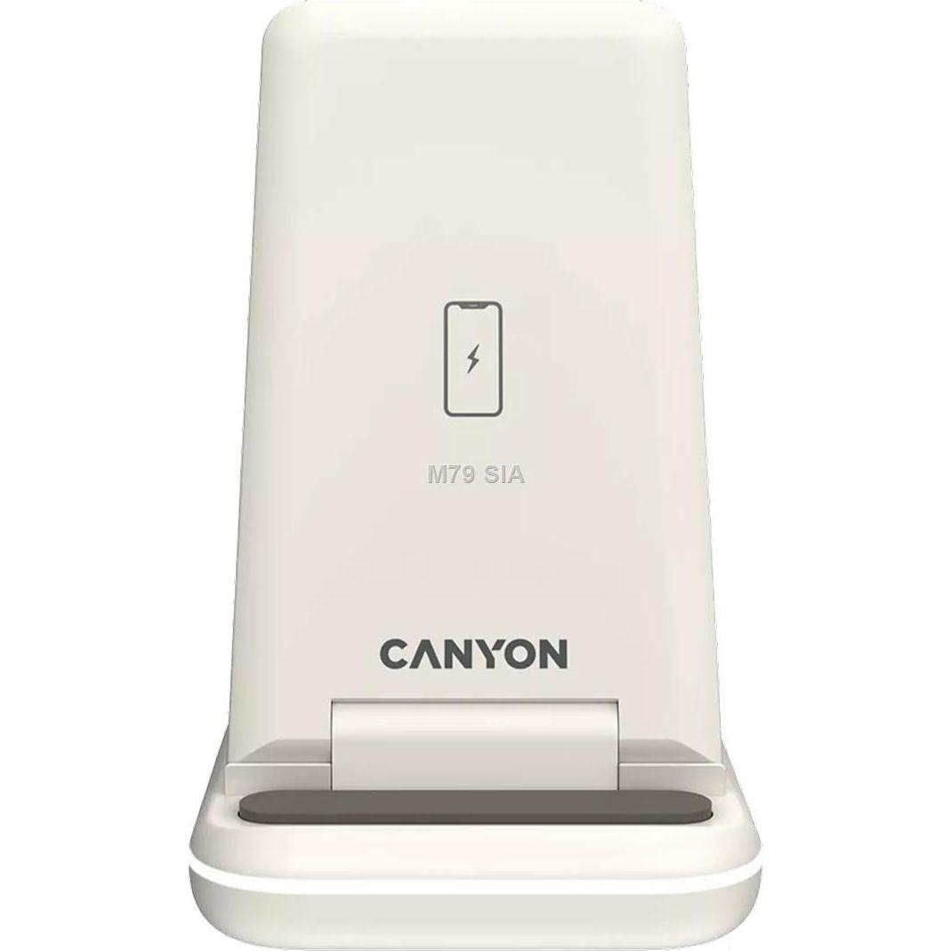 Canyon WS-304, 3in1, wireless Qi charging station for 3 devices simultaneously, black (15 W) (CNS-WCS304CL)