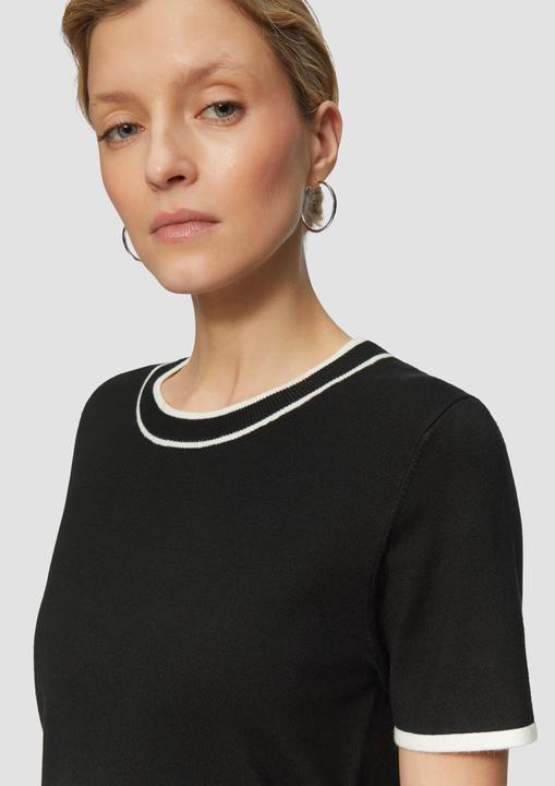 Produktbild s.Oliver Strickpullover Strick-Shirt mit Kontrast-Details (34)