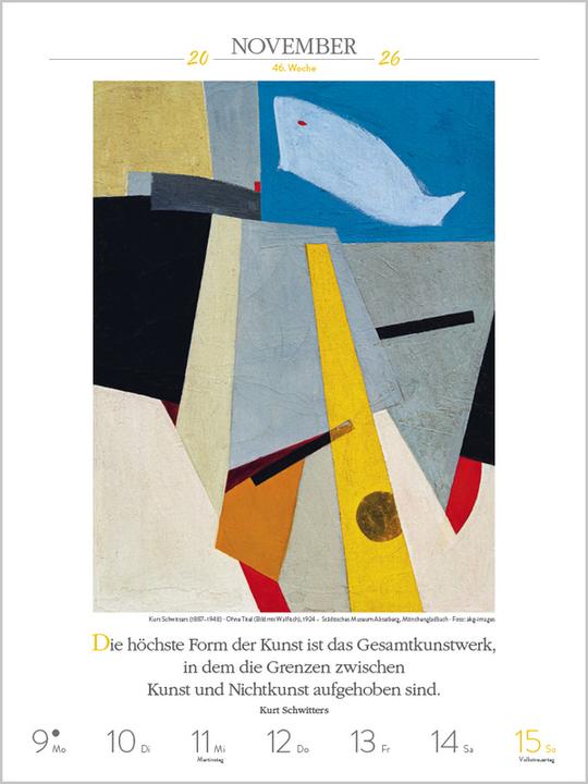 Produktbild Literaturkalender Kunst 2026 (32 x 24 cm)