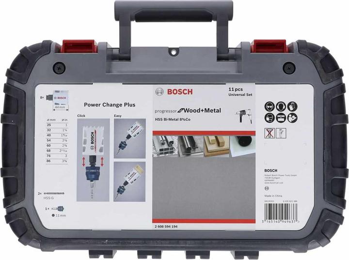 Image du produit Bosch Professional Zubehör Kit d'électricien 11 pièces 2 Progressor for Wood&Metal (25 mm, 32 mm, 40 mm, 76 mm, 60 mm, 68 mm, 54 mm, 86 mm)