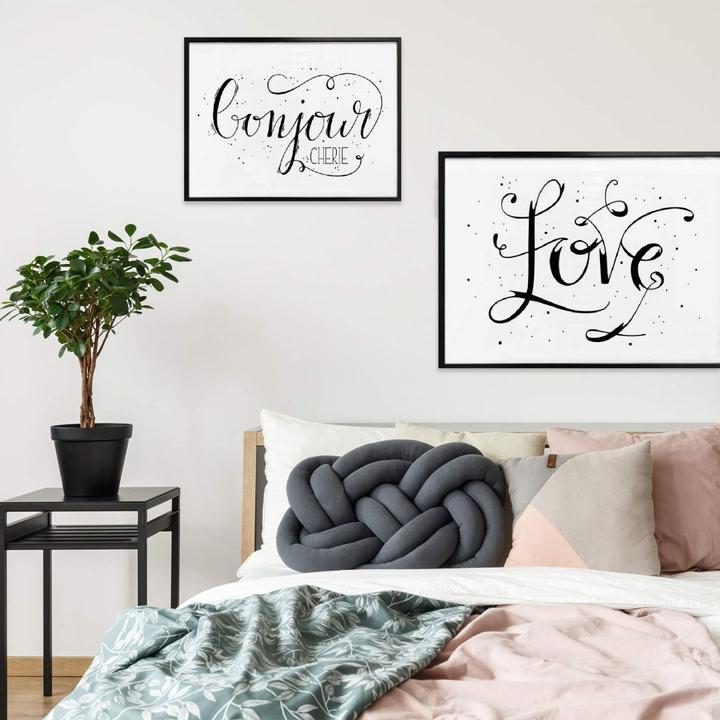 Produktbild Trenddeko Handlettering Love - weiss (150 x 120 cm)