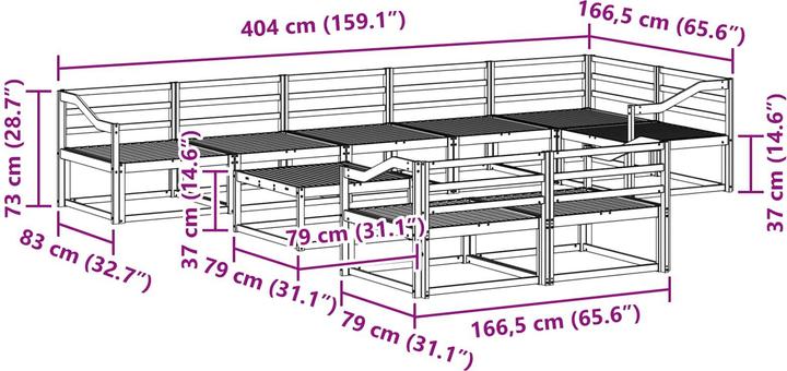 Produktbild vidaXL Outdoor-Sofa