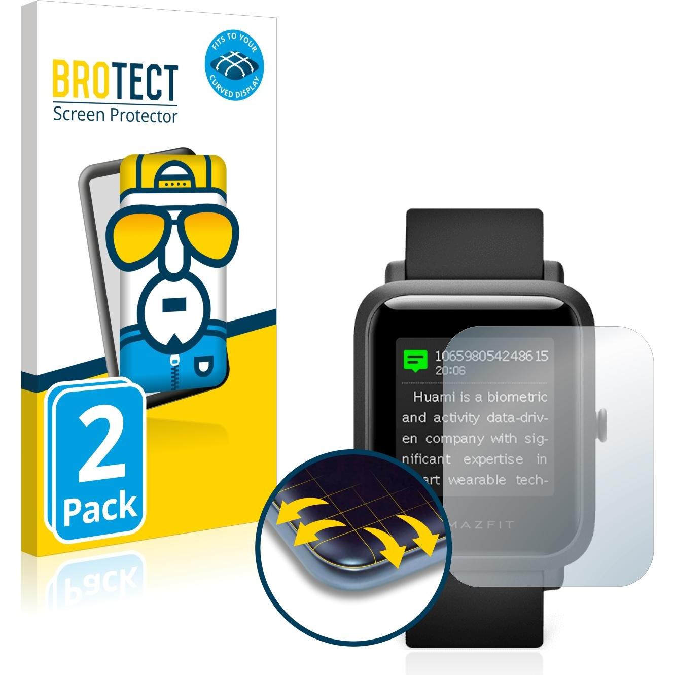 BROTECT Full-Cover Pellicola, Pellicola protettiva per smartwatch, Trasparente