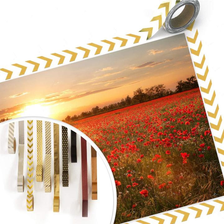 Actual product image Trenddeko Poppy field in sunset (50 x 60 cm)