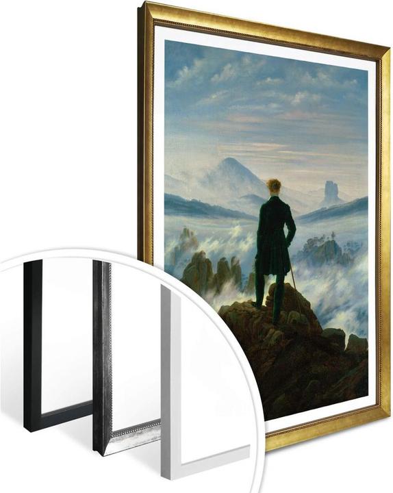Produktbild Trenddeko Friedrich - Der Wanderer über dem Nebelmeer (40 x 50 cm)