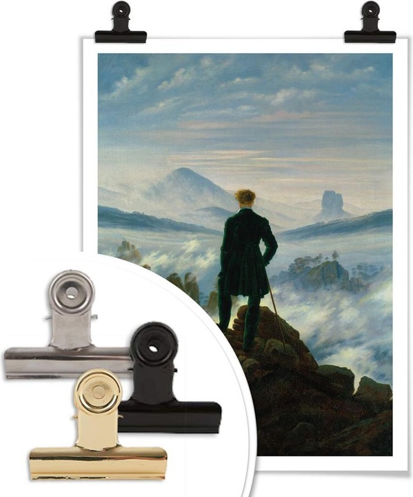 Actual product image Trenddeko Friedrich - The Wanderer over the Sea of Fog (40 x 50 cm)