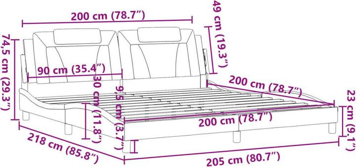 Image du produit vidaXL Bettgestell (200 x 200 cm)