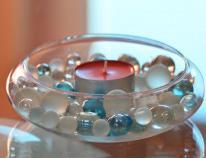 Kögler Decoration glass, balls, various sizes, turquoise