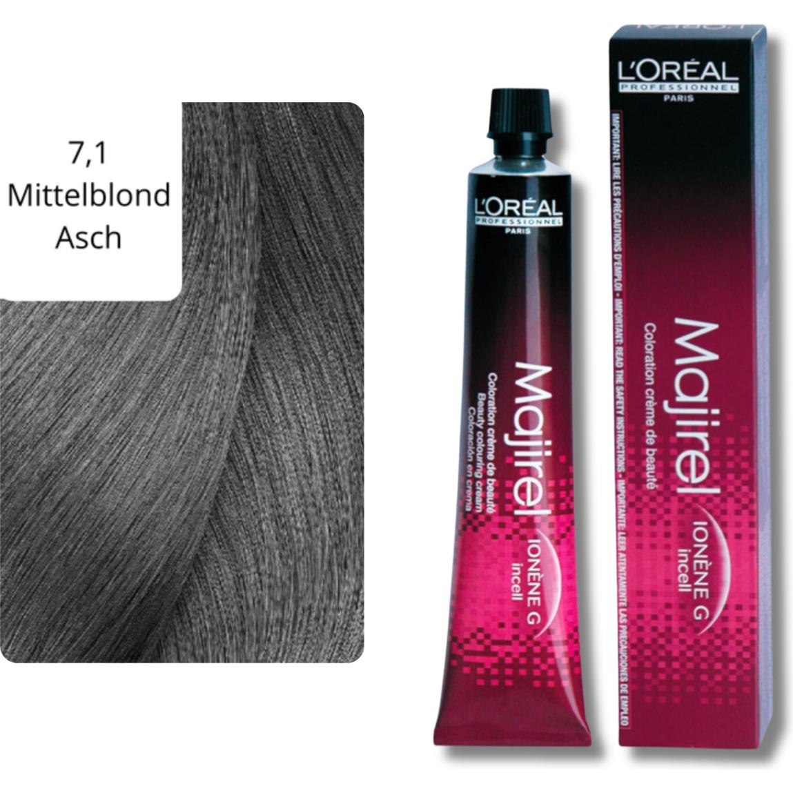 Thumbnail - L'Oréal Professionnel, Haarfarbe, Majirel (7.1 mittelblond asch)
