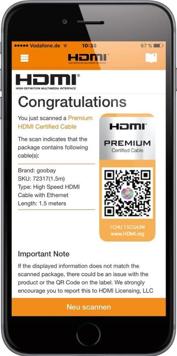 Immagine prodotto Goobay HDMI (Typ A) — HDMI (Typ A) (1 m, HDMI)