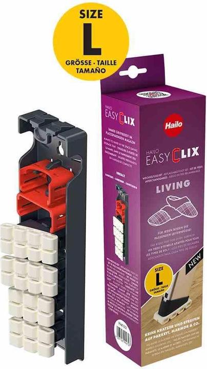 Actual product image Hailo EasyClix Living - Size L, interchangeable foot set