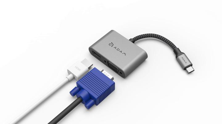 Produktbild Adam Elements USB-C auf HDMI/VGA Adapter (USB Typ-C, 14.50 cm)