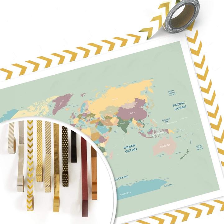 Image du produit Trenddeko Carte du monde vintage (80 x 60 cm)