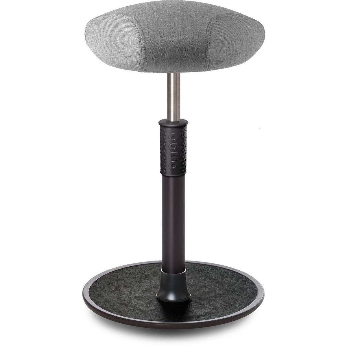 Ongo, Bürostuhl, Sitz- Stehhocker Free Tall Triangel kvadrat Remix Hellgrau schwarz /schwarz