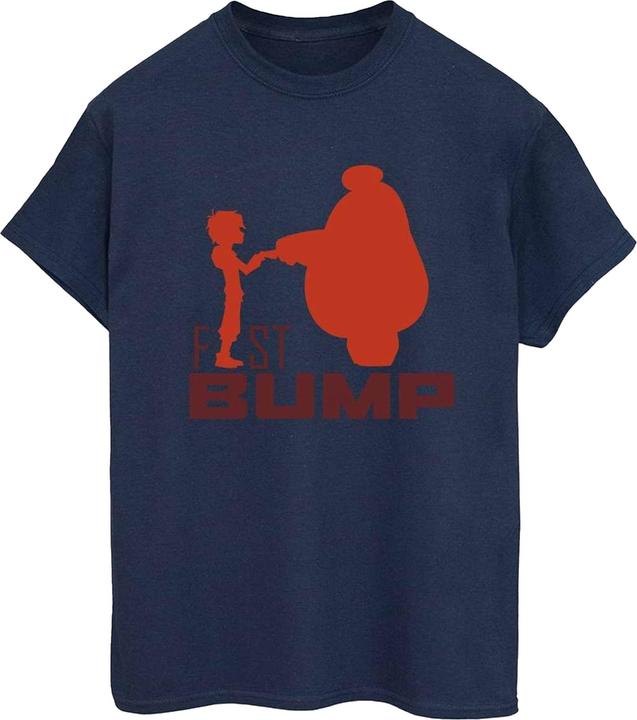 Actual product image Disney Womens/Ladies Big Hero 6 Baymax Fist Bump Cutout Cotton Boyfriend T-Shirt (XL)