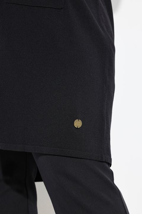 Produktbild Ulla Popken Long-Strickjacke, Stehkragen, offene Form (46, 48)