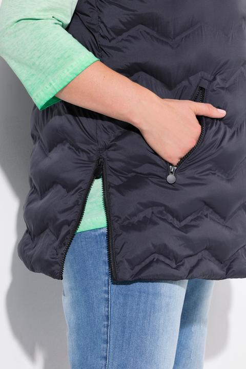 Produktbild Ulla Popken HYPRAR Steppweste, wasserabweisend, Kapuze, Saum-Zipper (46, 48)