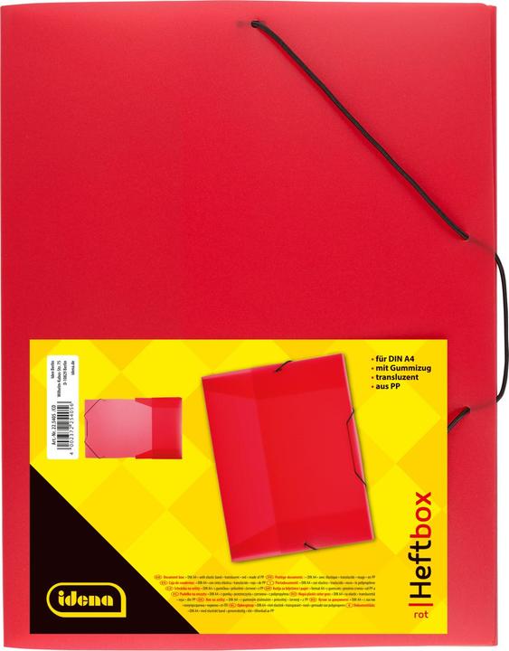 Image du produit Idena Classeur A4 élastique PP translucide rouge (A4, 1x)