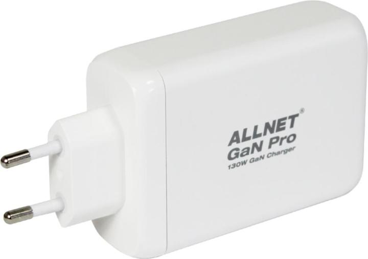 Produktbild Allnet ply 130 watt 1x usb typ-a qc 3x usb typ-c**eu plug** (130 W, 4 Ports)