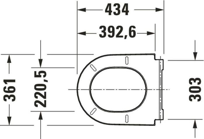 Actual product image Duravit Toilet seat D-NEO Scharn ES without soft close mechanism white