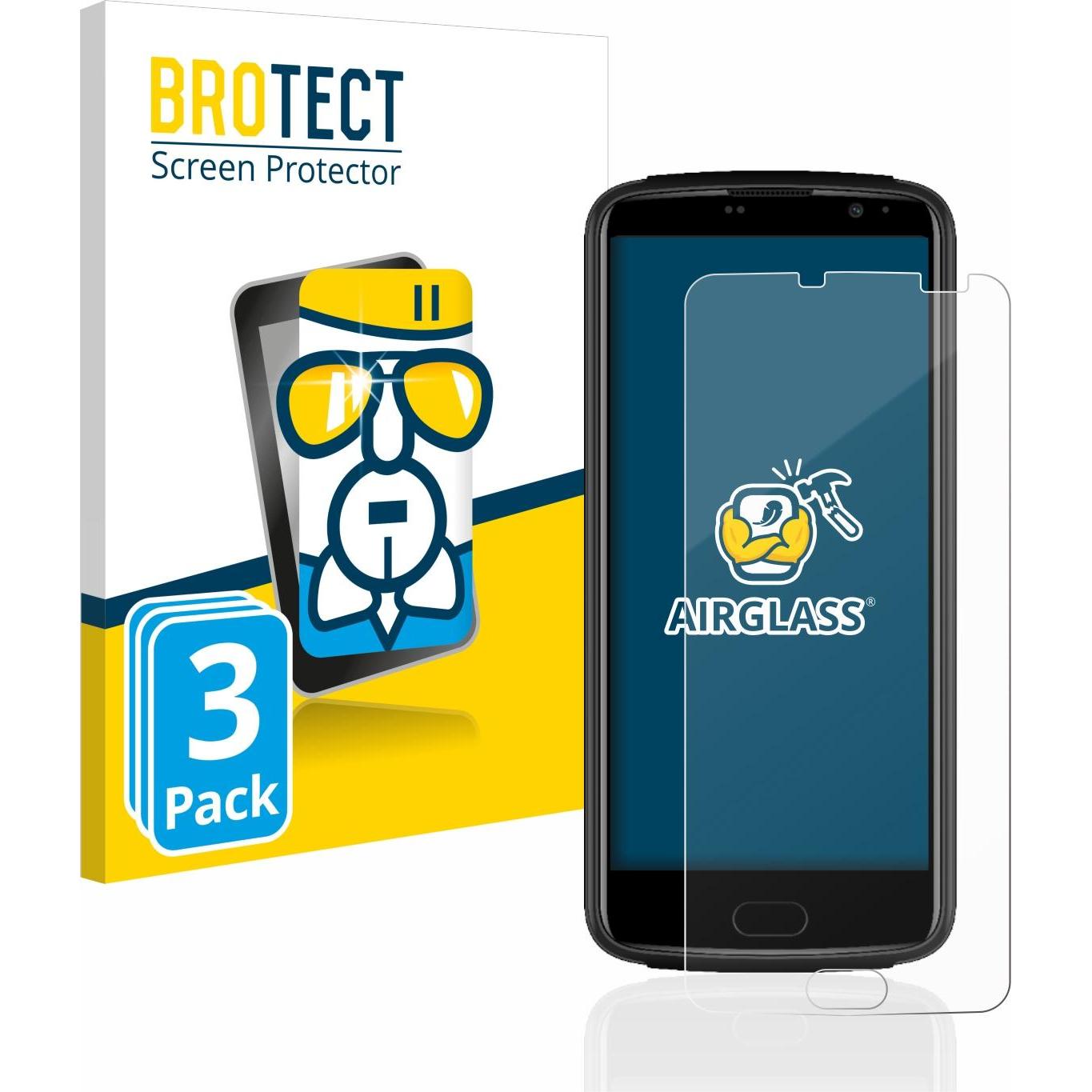 BROTECT AirGlass Panzerglasfolie (3 Stück, Beafon M7 Lite Premium), Smartphone Schutzfolie, Transparent