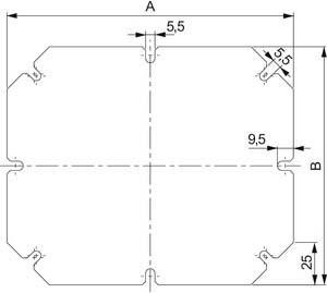 Actual product image Schneider Electric Insulating mounting plate, 25mm thick, NSYAMPA3429TB