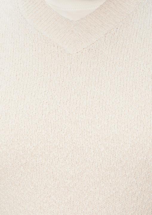 Produktbild S.Oliver Strickpullover Strukturierter Baumwollpullover mit V-Ausschnitt (4XL)