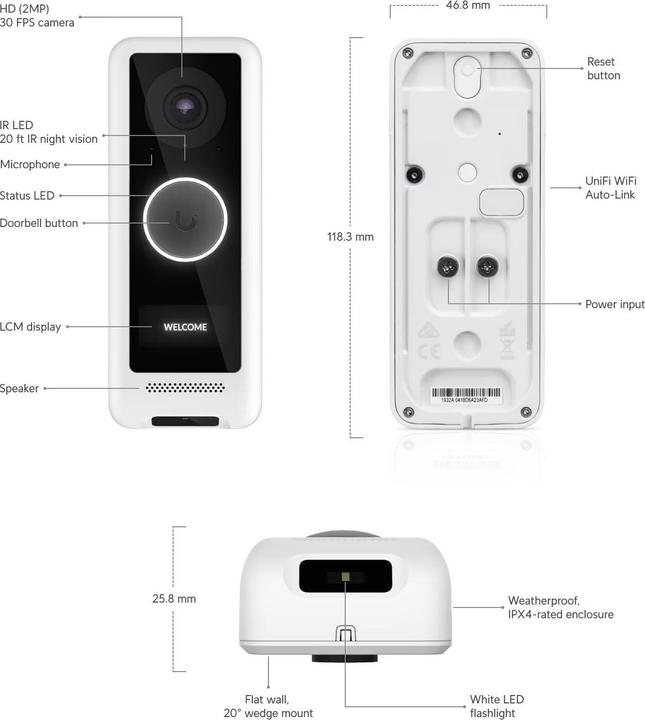 Immagine prodotto Ubiquiti UVC-G4-DoorBell (App)