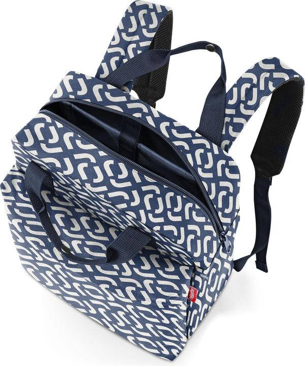 Productafbeelding reisenthel Rugzak Allday M Handtekening Marineblauw/Wit (15 l)