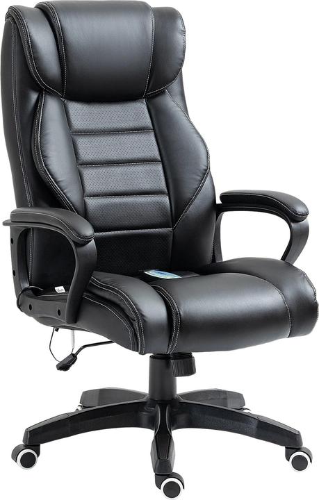 Homcom Chaise de bureau avec massage réglable en hauteur