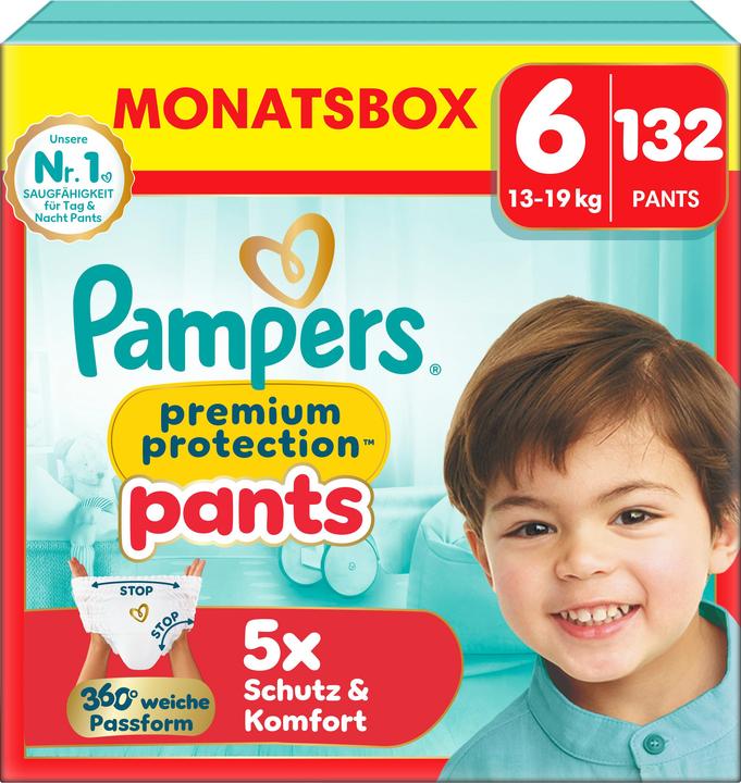 Pampers Premium Protection Pants (Gr. 6, Monatsbox, 132 Stk.)