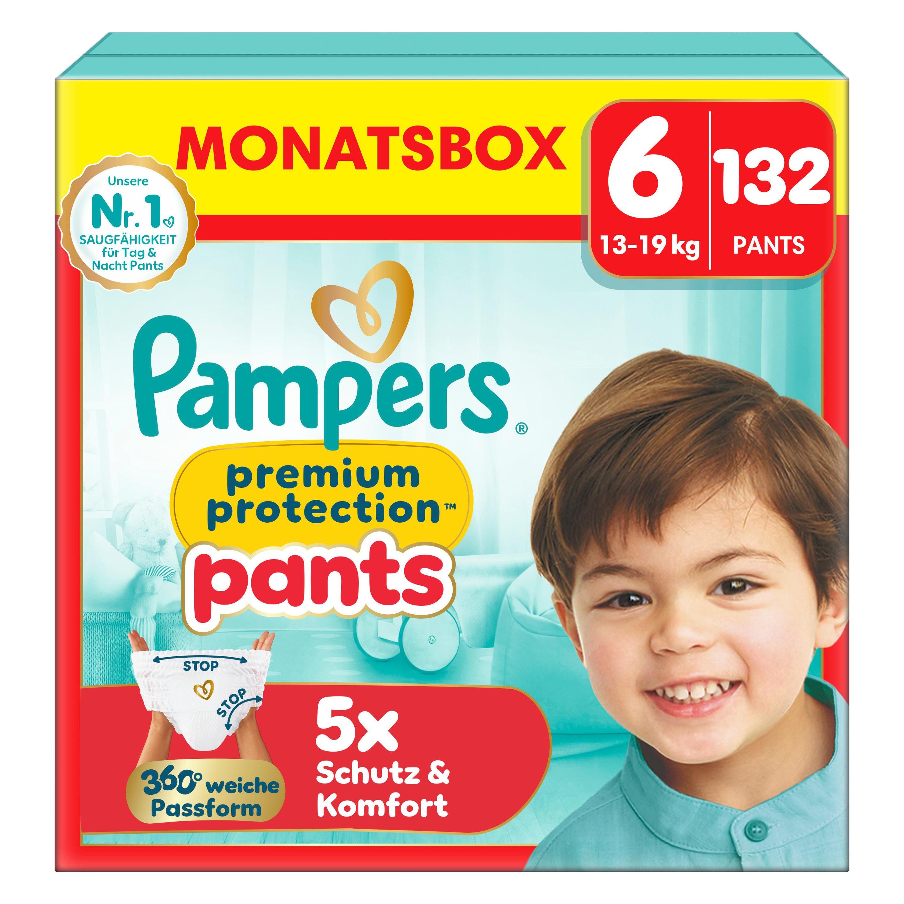 Pampers Premium Beschermingsbroek (Gr. 6, Maandelijks Pakket, 132 Pcs.)