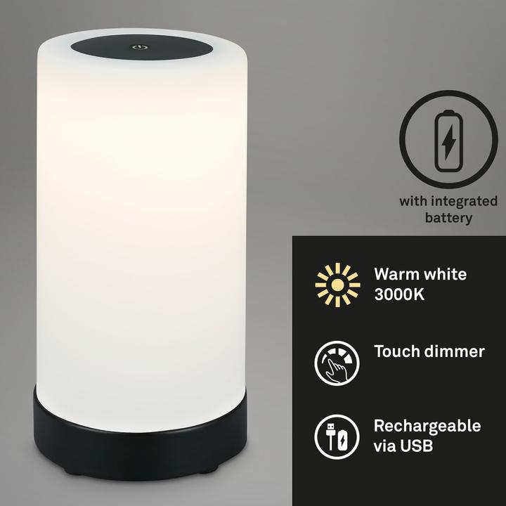 Image du produit Briloner Lampe de table LED, noir, 1xModules LED/3W (330 lm)