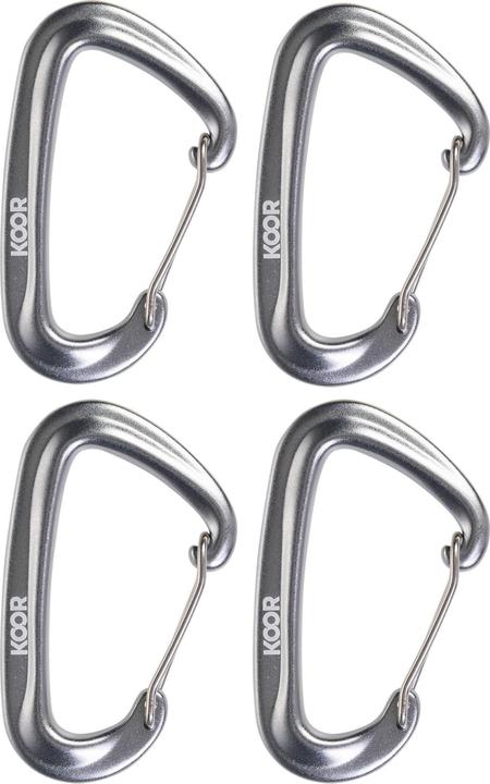 Koor Snap hook fissare, silver, 4 pieces