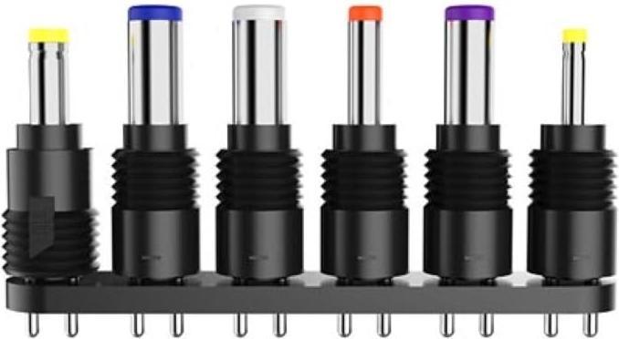 Produktbild Velleman STECKERNETZTEIL - EINSTELLBAR - 100-240 V - 3 bis 12 VDC - 2,5 A + 6 Stecker