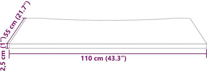 Produktbild VidaXL Schreibtischplatte Weiss 110x55x2,5 cm Massivholz Kiefer (110 x 55 x 2.5 cm)
