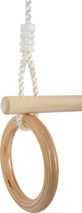 Actual product image small foot Trapeze with gymnastic rings