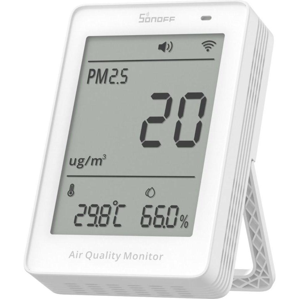 Sonoff AirGuard PM2.5/PM10, Termometro + Igrometro, Bianco