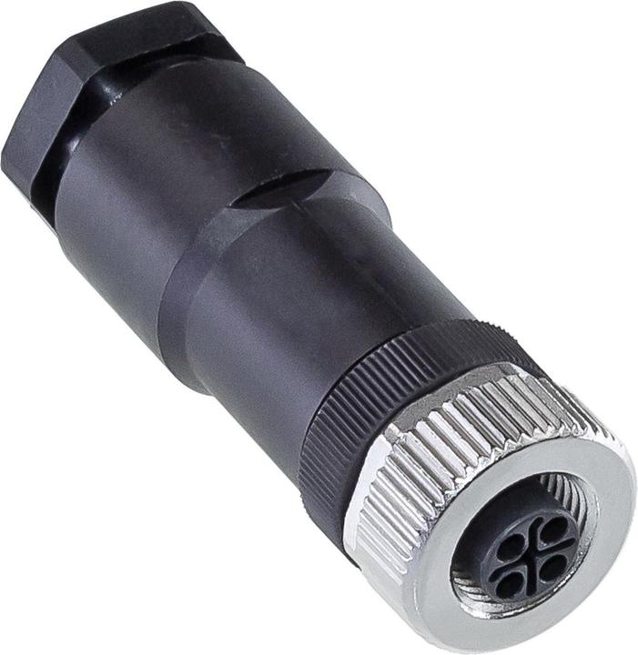 Actual product image Led2work Connection accessories Sensor socket M12 straight S-coded, can be assembled 3-pin + PE 220-240V AC