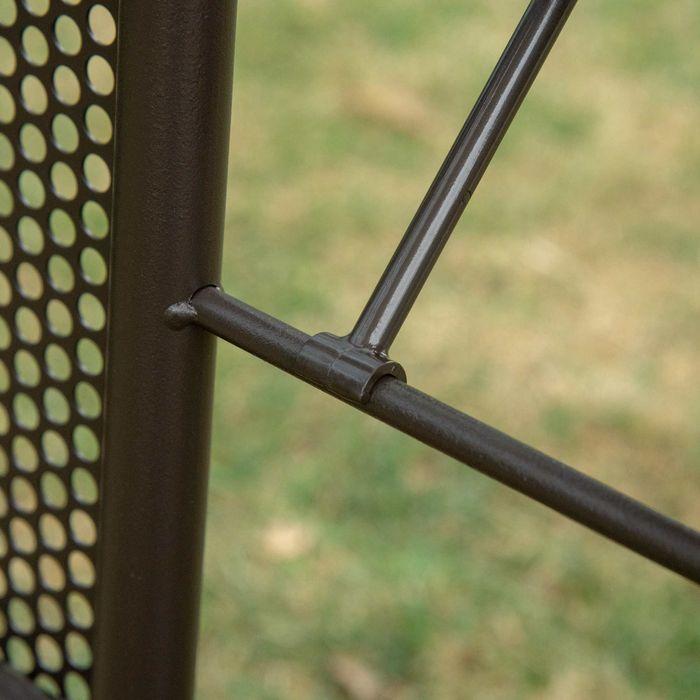 Immagine prodotto Swisshandel24 Altalena Hollywood a 3 posti Altalena da giardino con tettuccio parasole Cuscino Metallo Poliestere