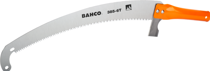 Image du produit Bahco Scie à élaguer pour manches télescopiques avec 6 dents, poignée en tube d'acier, crochet allongé et