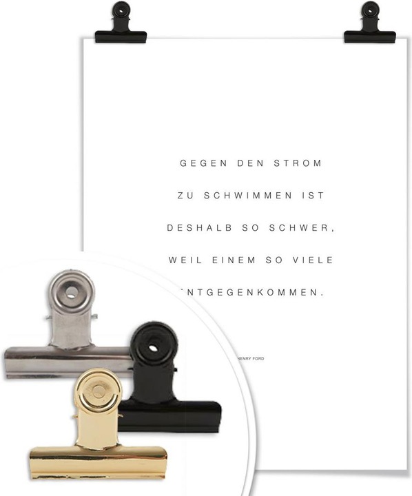 Produktbild Trenddeko Gegen den Strom schwimmen (30 x 40 cm)