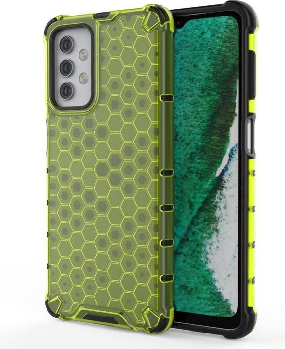 Produktbild Hurtel Honeycomb Handyhülle Schutzhülle mit TPU Rahmen für Samsung Galaxy A32 5G grün (Samsung Galaxy A32 5G)