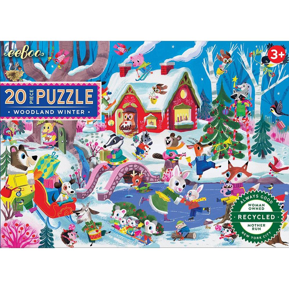 Eeboo Puzzle 20 Pezzi - Inverno Nel Bosco - (EPZWW20) (20 Pezzi)