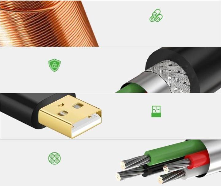 Produktbild Ugreen US121 USB 2.0 Extension Cable Active 5m - Black (5 m, USB 2.0)