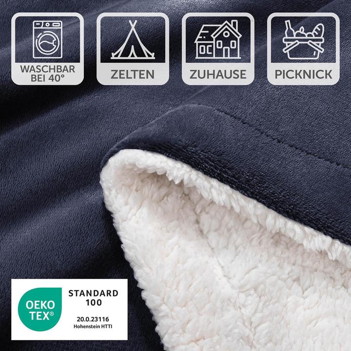 Produktbild Blumtal Sherpa Kuscheldecke (150 x 200 cm)