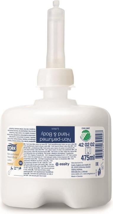 Tork Hand & Body Lotion ongeparfumeerd 475ml (Vloeibare zeep, 475 ml)