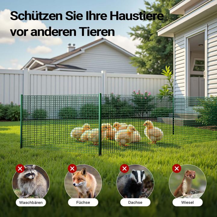 Produktbild Wiltec Maschendrahtzaun 5m 100cm 1,6mm 25x25mm Drahtgitter Volierendraht Stahl