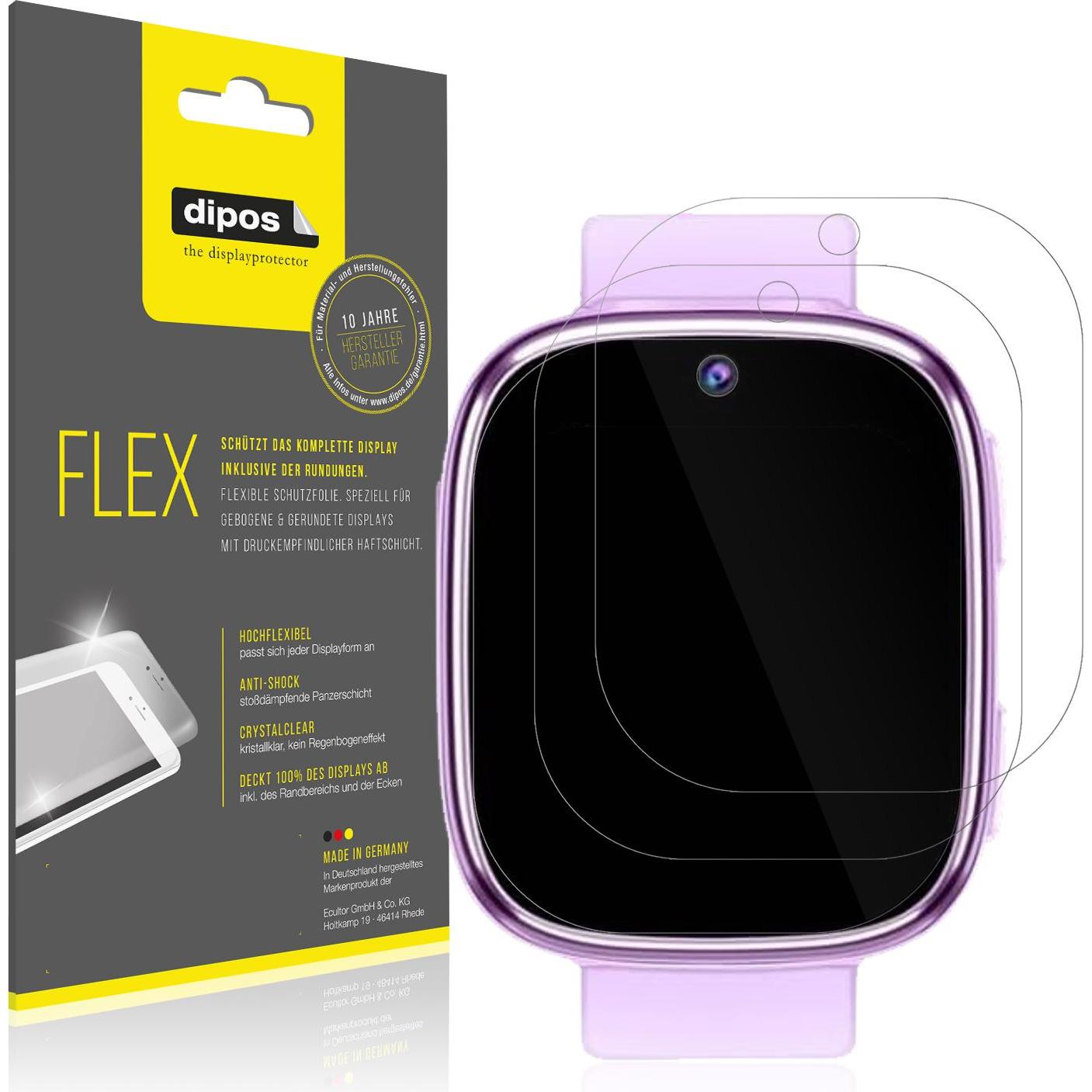 Dipos 3D Full Cover Schutzfolie, Smartwatch Schutzfolie, Transparent