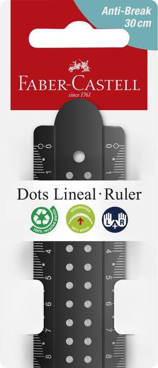 Actual product image Faber-Castell Ruler Dots 30.0 cm, black (30 cm, Plastic)